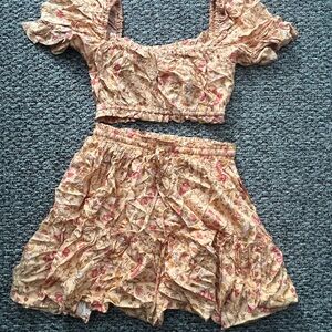 2 piece orange fall set